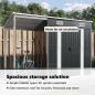 Preview: Gartenhaus mit Schleppdach Anthrazit 277x110,5x181 cm Stahl