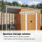 Preview: Gartenhaus mit Schleppdach Hellbraun 277x110,5x181 cm Stahl