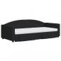 Preview: Tagesbett Ausziehbar mit Schubladen Schwarz 90x200 cm Stoff