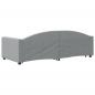 Preview: Tagesbett Ausziehbar mit Schubladen Hellgrau 90x200 cm Stoff