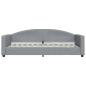 Preview: Tagesbett Ausziehbar mit Schubladen Hellgrau 90x200 cm Stoff