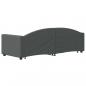 Preview: Tagesbett Ausziehbar Dunkelgrau 80x200 cm Stoff