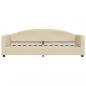 Preview: Tagesbett Ausziehbar mit Schubladen Creme 80x200 cm Stoff