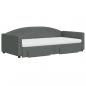 Preview: Tagesbett Ausziehbar mit Schubladen Dunkelgrau 100x200 cm Stoff