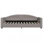 Preview: Tagesbett mit Matratze Taupe 90x200 cm Stoff
