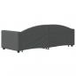 Preview: Tagesbett Ausziehbar mit Schubladen Dunkelgrau 80x200 cm Stoff