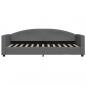 Preview: Tagesbett Ausziehbar mit Schubladen Dunkelgrau 80x200 cm Stoff