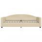 Preview: Tagesbett Ausziehbar Creme 90x200 cm Stoff