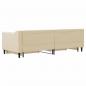 Preview: Tagesbett Ausziehbar mit Schubladen Creme 80x200 cm Stoff