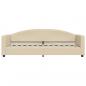 Preview: Tagesbett mit Matratze Creme 80x200 cm Stoff