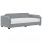Preview: Tagesbett mit Matratze Hellgrau 80x200 cm Stoff