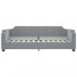 Preview: Tagesbett mit Matratze Hellgrau 80x200 cm Stoff