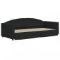 Preview: Tagesbett Ausziehbar mit Schubladen Schwarz 90x200 cm Stoff