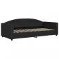 Preview: Tagesbett Ausziehbar mit Schubladen Schwarz 90x200 cm Stoff