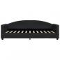 Preview: Tagesbett Ausziehbar mit Schubladen Schwarz 90x200 cm Stoff