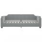 Preview: Tagesbett mit Matratze Hellgrau 100x200 cm Stoff