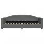 Preview: Tagesbett Ausziehbar mit Schubladen Dunkelgrau 90x200 cm Stoff