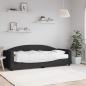 Preview: ARDEBO.de - Tagesbett mit Matratze Schwarz 80x200 cm Stoff