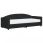 Preview: Tagesbett mit Matratze Schwarz 80x200 cm Stoff