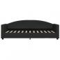 Preview: Tagesbett mit Matratze Schwarz 80x200 cm Stoff