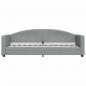 Preview: Tagesbett Ausziehbar mit Schubladen Hellgrau 80x200 cm Stoff