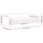 Preview: Tagesbett mit Matratze Creme 80x200 cm Stoff