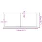 Preview: Tischplatte 120x50x(2-4) cm Massivholz Eiche Unbehandelt