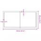 Preview: Tischplatte 120x60x(2-6) cm Massivholz Eiche Unbehandelt
