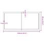 Preview: Tischplatte 120x60x(2-4) cm Massivholz Eiche Unbehandelt