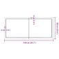 Preview: Tischplatte 140x60x(2-6) cm Massivholz Eiche Unbehandelt