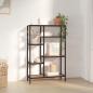 Preview: ARDEBO.de - Bücherregal 80x30x120 cm Stahl und Holzwerkstoff