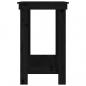 Preview: Werkbank Schwarz 80x50x80 cm Massivholz Kiefer