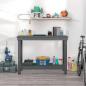 Preview: Werkbank Grau 110x50x80 cm Massivholz Kiefer