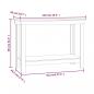 Preview: Werkbank Grau 110x50x80 cm Massivholz Kiefer