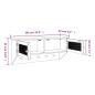 Preview: Wandgarderobe Schwarz Holzwerkstoff und Rattan Natur