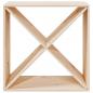 Preview: Weinregal 62x25x62 cm Massivholz Kiefer