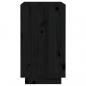 Preview: Weinregal Schwarz 55,5x34x61 cm Massivholz Kiefer