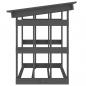 Preview: Kaminholzregal Grau 108x64,5x77 cm Massivholz Kiefer