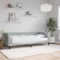 Preview: ARDEBO.de - Tagesbett mit Matratze Hellgrau 90x200 cm Samt