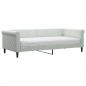 Preview: Tagesbett mit Matratze Hellgrau 90x200 cm Samt