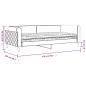 Preview: Tagesbett mit Matratze Schwarz 90x200 cm Samt