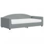 Preview: Tagesbett mit Matratze Hellgrau 100x200 cm Stoff