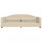 Preview: Tagesbett mit Matratze Creme 100x200 cm Stoff