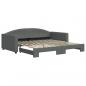 Preview: Tagesbett Ausziehbar Dunkelgrau 100x200 cm Stoff