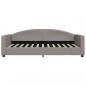 Preview: Tagesbett mit Matratze Taupe 100x200 cm Stoff