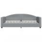 Preview: Tagesbett mit Matratze Hellgrau 90x190 cm Stoff