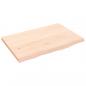 Preview: Tischplatte 60x40x2 cm Massivholz Eiche Unbehandelt