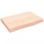 Preview: Tischplatte 60x40x(2-6) cm Massivholz Eiche Unbehandelt