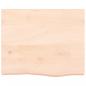 Preview: Tischplatte 60x50x(2-6) cm Massivholz Eiche Unbehandelt