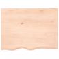 Preview: Tischplatte 80x60x(2-6) cm Massivholz Eiche Unbehandelt
